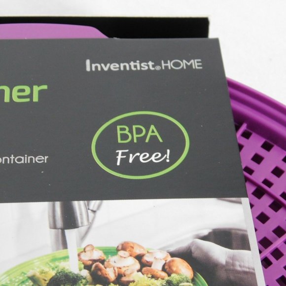 UltraDrainer Strainer Multi-Use Kitchen Tool Marinate Steam Cook Defrost Purple - Picture 3 of 12